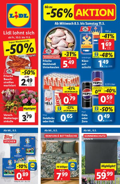 Angebote von Supermärkte in Leopoldsdorf | Flugblatt in Lidl | 8.5.2024 - 15.5.2024
