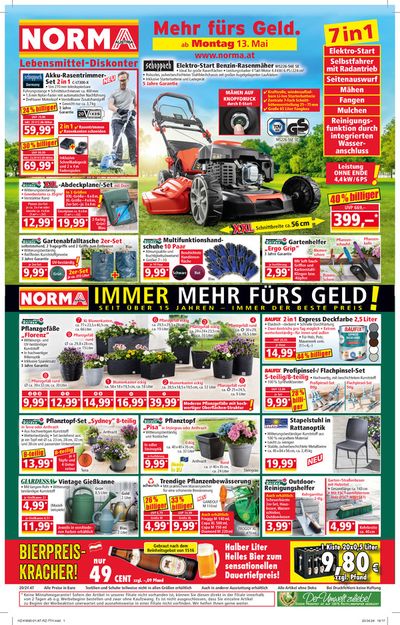 Angebote von Supermärkte in Mauerkirchen | IMMER MEHR FURS GELD! in Norma | 13.5.2024 - 17.5.2024