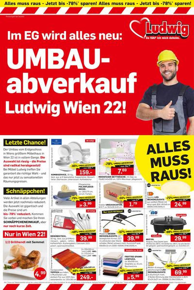 Angebote von Möbel & Wohnen in Wolkersdorf im Weinviertel | UMBAU-abverkauf Ludwig Wien 22! in Möbel Ludwig | 5.5.2024 - 18.5.2024