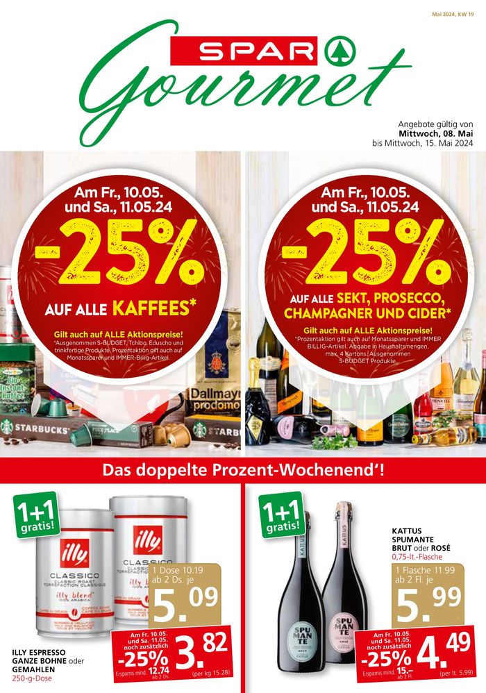 SPAR-Gourmet Katalog in Krems an der Donau | Das doppelte Prozent-Wochenend'! | 7.5.2024 - 21.5.2024
