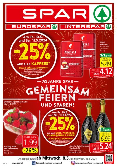 Angebote von Supermärkte in Kramsach | Gemeinsam Feiern und Sparen in Eurospar | 7.5.2024 - 21.5.2024