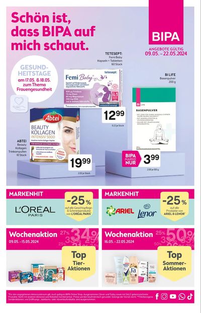 Angebote von Drogerien & Parfümerien in Seewalchen am Attersee | Unser aktuelles Flugblatt in Bipa | 9.5.2024 - 22.5.2024