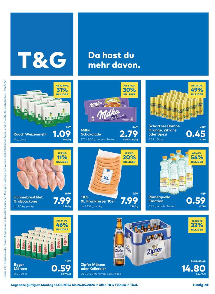 T&G Katalog in Kundl | T&G Flugblatt | 12.5.2024 - 26.5.2024