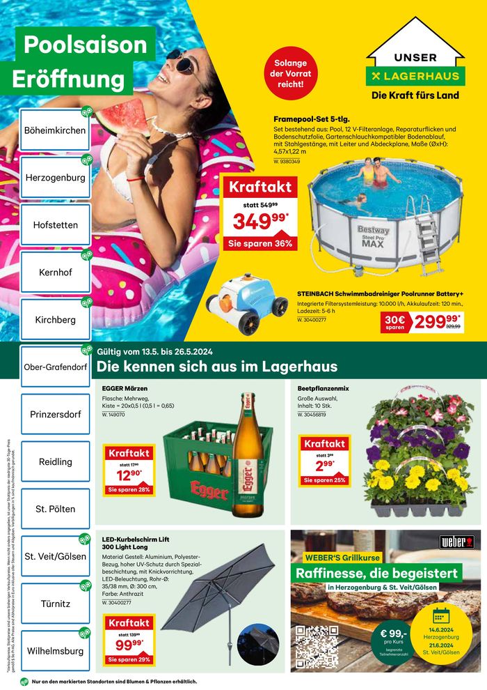 Lagerhaus Katalog in Göllersdorf | Flugblatt Mai Mitte 2024 | 14.5.2024 - 28.5.2024