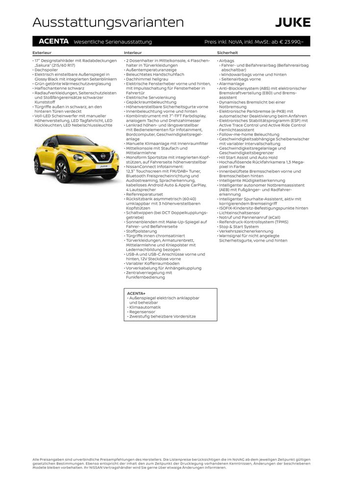 Nissan Katalog in Sankt Peter am Ottersbach | Neuer Juke | 14.5.2024 - 14.5.2025