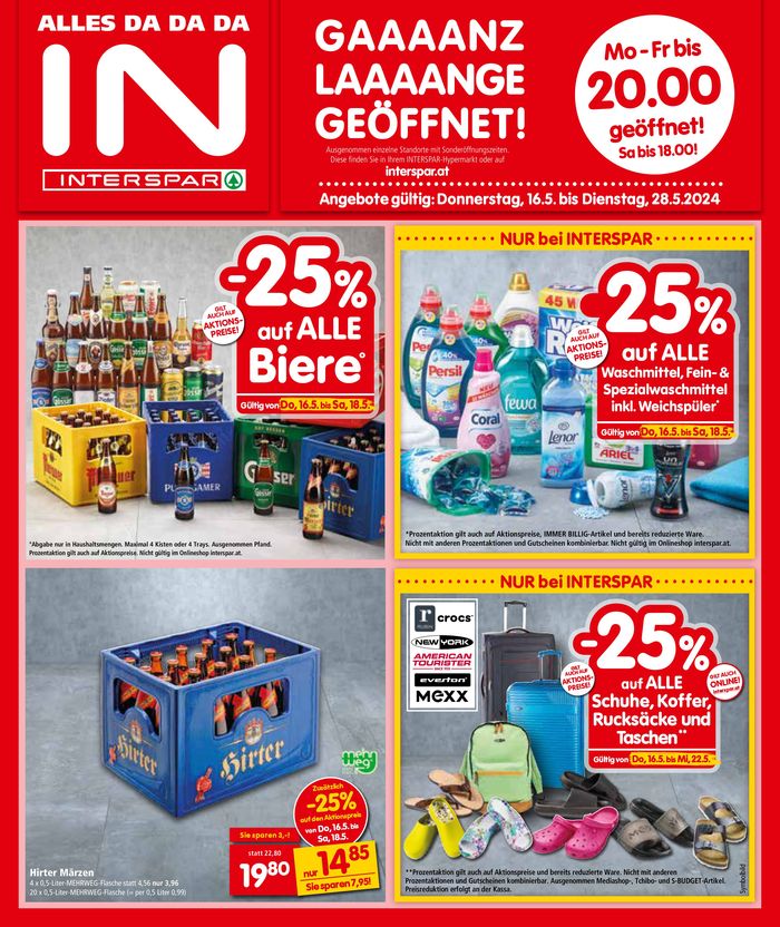 Interspar Katalog in Unterwart | Interspar flugblatt | 15.5.2024 - 29.5.2024