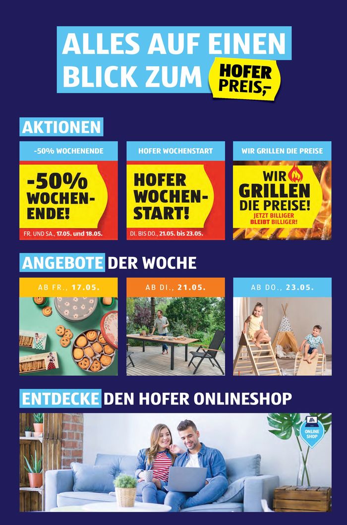 Hofer Katalog in Gerasdorf bei Wien | Blättern Sie online im HOFER Flugblatt | 15.5.2024 - 29.5.2024