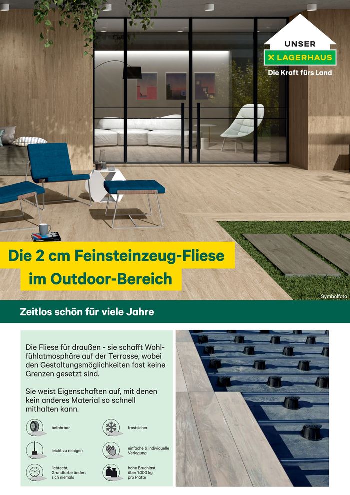 Lagerhaus Katalog in Haag | 2 cm Feinsteinzeug Fliesen für den Außenbereich | 16.5.2024 - 30.5.2024