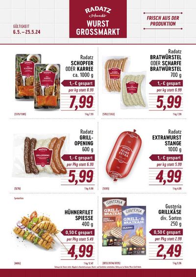 Angebote von Supermärkte in Winden am See | Wurst Grossmarkt in Radatz | 17.5.2024 - 25.5.2024