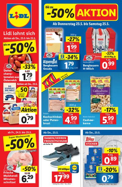 Angebote von Supermärkte in Attersee am Attersee | Flugblatt in Lidl | 23.5.2024 - 28.5.2024