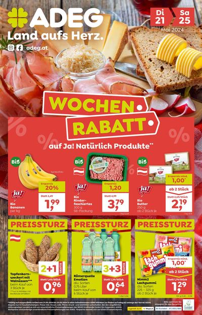 Angebote von Supermärkte in Sankt Gilgen | Folder ADEG in ADEG | 19.5.2024 - 2.6.2024