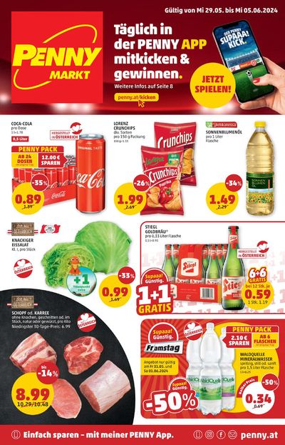 Angebote von Supermärkte in Winzendorf-Muthmannsdorf | Angebote Penny in Penny | 27.5.2024 - 10.6.2024