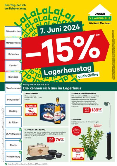 Lagerhaus Katalog in Wiesfleck | Flugblatt Juni Anfang 2024 | 3.6.2024 - 17.6.2024