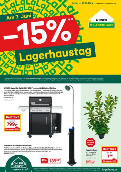 Lagerhaus Katalog in Wartberg an der Krems | Lagerhaus Flugblatt Juni 2024 | 3.6.2024 - 17.6.2024