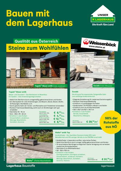 Lagerhaus Katalog in Moschendorf | Bauen mit dem Lagerhaus | 3.6.2024 - 17.6.2024