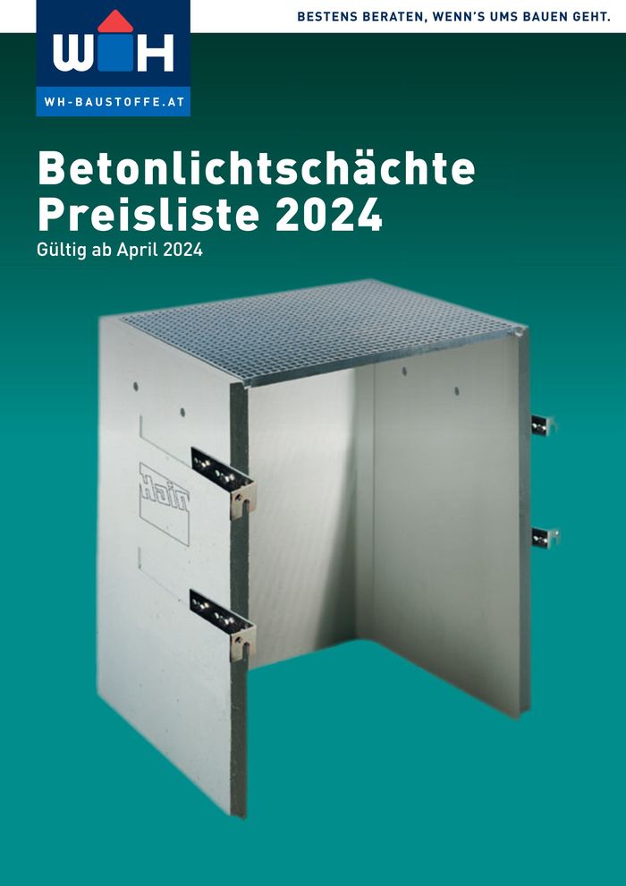 Würth Katalog in Fritzens | Betonlistschächte Preisliste 2024 | 5.6.2024 - 31.12.2024