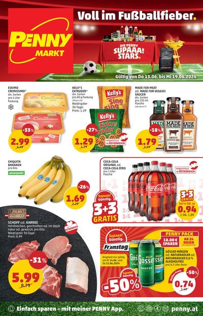 Angebote von Supermärkte in Weinburg | Voll Im Fußballfieber in Penny | 7.6.2024 - 21.6.2024