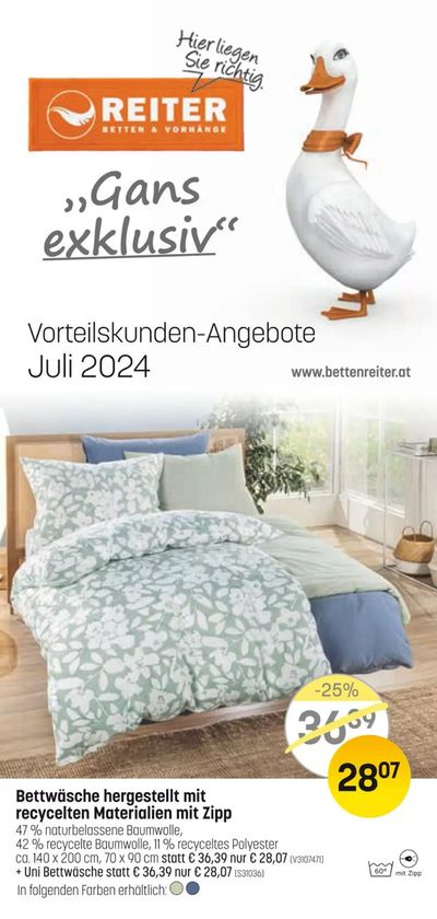 Angebote von Möbel & Wohnen in Leonding | Gans Exklusiv in Reiter | 9.7.2024 - 31.7.2024