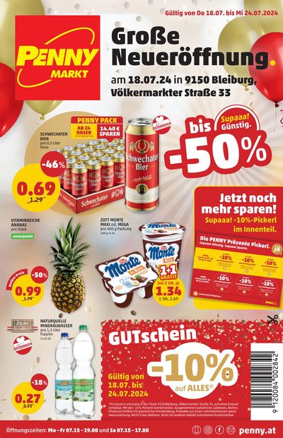 Angebote von Supermärkte in Villach | Top-Angebote für Sparfüchse in Penny | 18.7.2024 - 1.8.2024