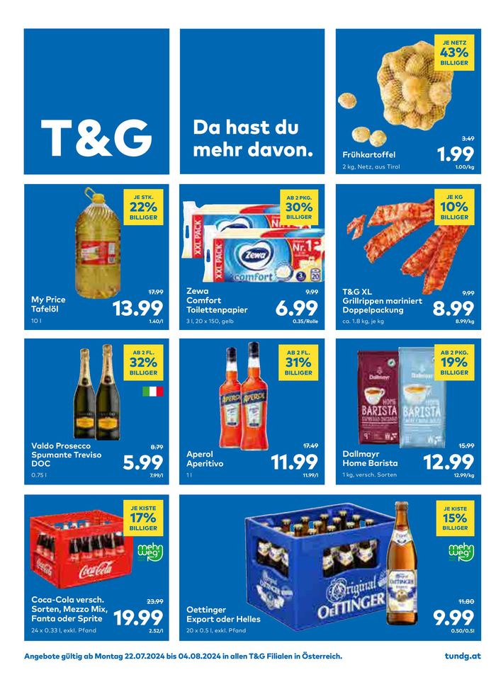 T&G Katalog in Salzburg | Tolle Rabatte auf ausgewählte Produkte | 23.7.2024 - 6.8.2024
