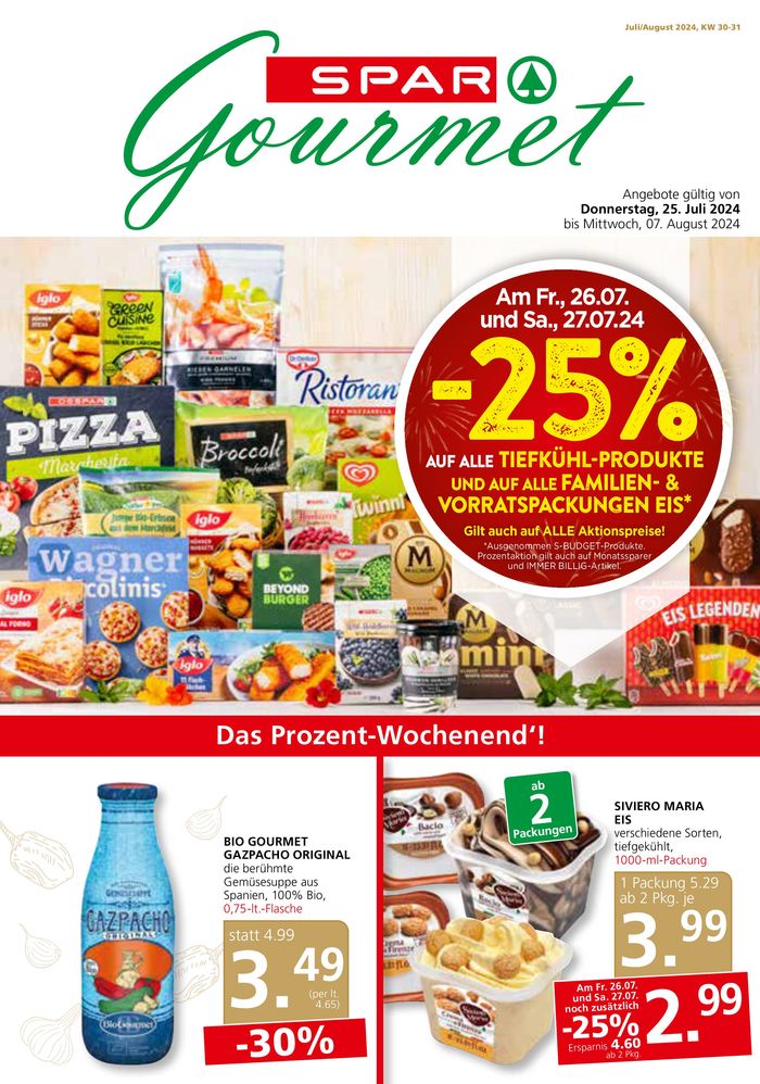 SPAR-Gourmet Katalog | Top-Angebote für Sparfüchse | 24.7.2024 - 7.8.2024