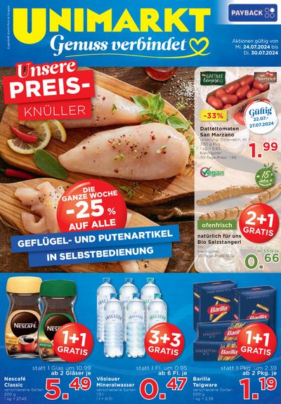 Angebote von Supermärkte in Salzburg | Unimarkt flugblatt in Unimarkt | 24.7.2024 - 7.8.2024