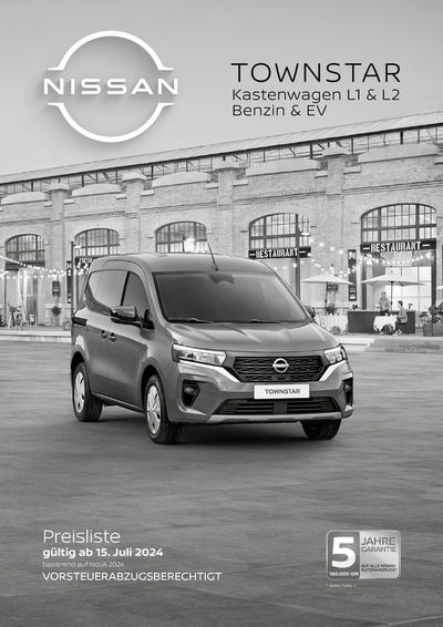 Nissan Katalog in Wien | Townstar Kastenwagen EV | 25.7.2024 - 25.7.2025