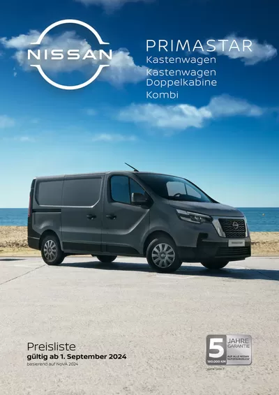 Nissan Katalog in Klagenfurt am Wörthersee | Primastar Kombi | 10.9.2024 - 10.9.2025