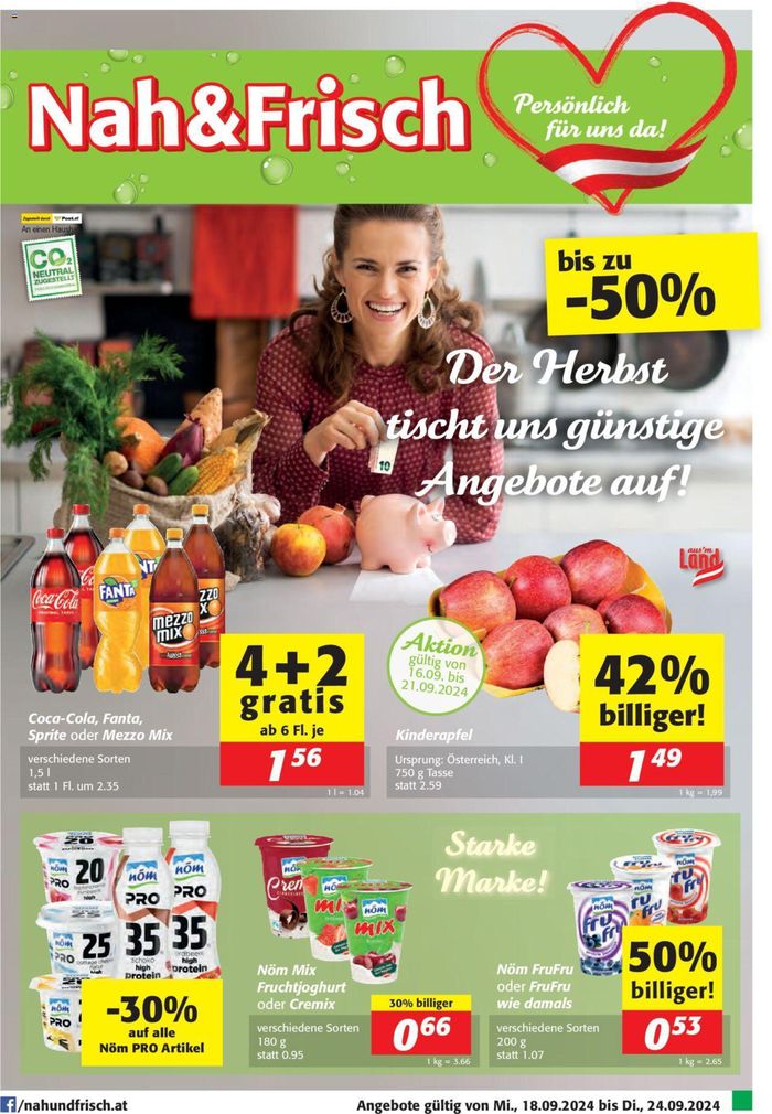 Nah & Frisch Katalog in Kematen an der Krems | Exklusive Schnäppchen | 18.9.2024 - 24.9.2024