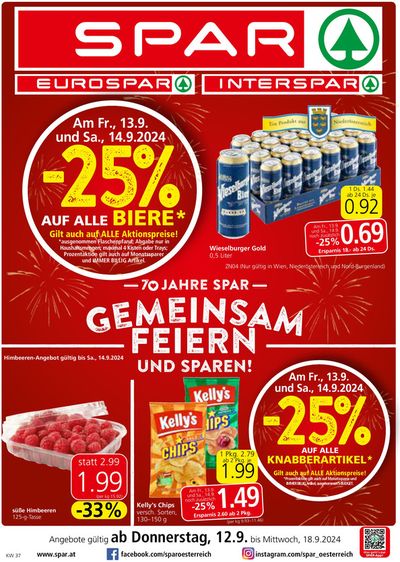 Spar Katalog in Oberwart | Spar flugblatt | 11.9.2024 - 25.9.2024