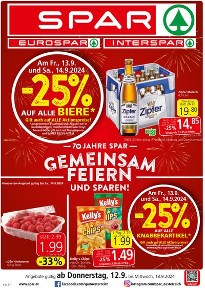 Spar Katalog in Kuchl | Tolles Angebot für Schnäppchenjäger | 11.9.2024 - 25.9.2024