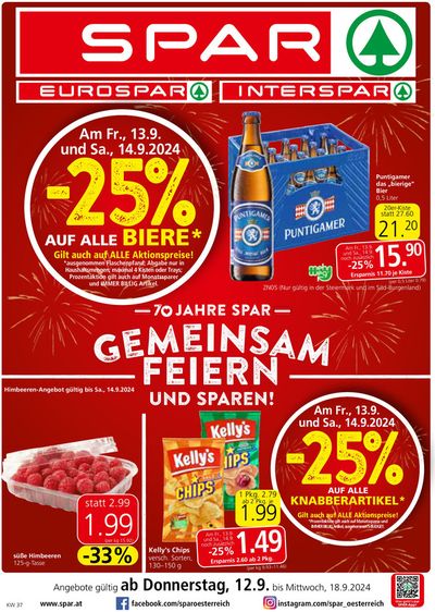 Angebote von Supermärkte in Landl | Top-Deals und Rabatte in Spar | 11.9.2024 - 25.9.2024