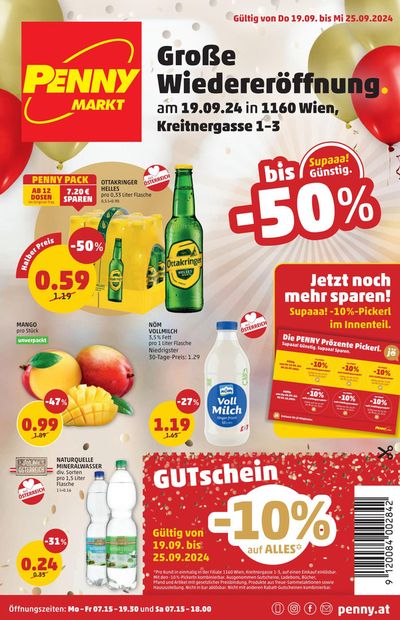 Penny Katalog in Weppersdorf | Tolles Angebot für Schnäppchenjäger | 13.9.2024 - 27.9.2024