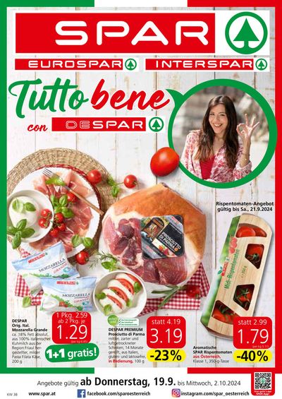 Angebote von Supermärkte in Apetlon | Spar flugblatt in Spar | 18.9.2024 - 2.10.2024