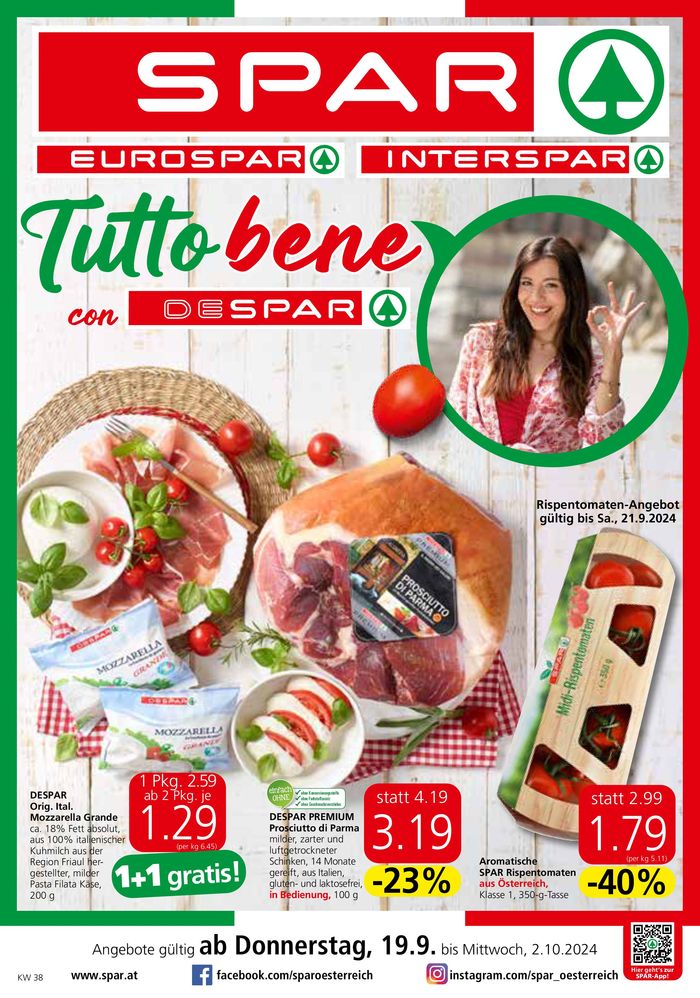 Spar Katalog in Kuchl | Exklusive Schnäppchen | 18.9.2024 - 2.10.2024