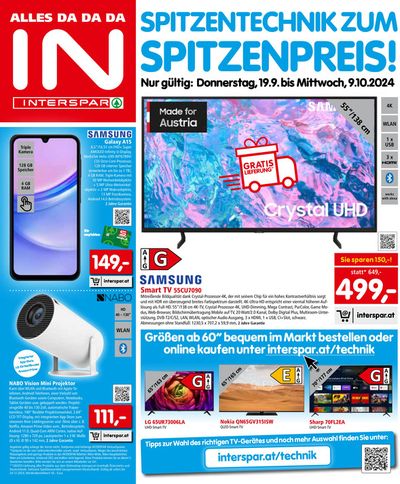 Interspar Katalog in Vösendorf | Große Auswahl an Angeboten | 18.9.2024 - 2.10.2024