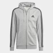 Essentials French Terry 3-Streifen Kapuzenjacke für 45,5€ in Adidas