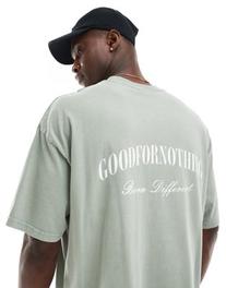 Good For Nothing – Oversize-T-Shirt in Schiefergrau mit Logo für 50€ in ASOS