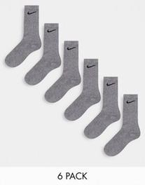 Nike Training – Everyday Cushioned – 6er-Pack Crew-Socken in Schwarz für 24,99€ in ASOS