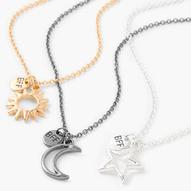 Best Friends Mixed Metal Cosmic Pendant Necklaces - 3 Pack für 6€ in Claire's