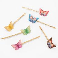 Gold Jewel Tone Butterfly Hair Pins - 6 Pack für 4€ in Claire's