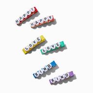 Claire's Club Rainbow Affirmation Hair Clips - 6 Pack für 3,99€ in Claire's