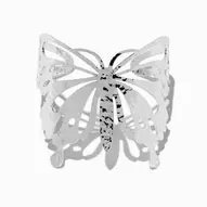 Silver-tone Butterfly Statement Cuff Bracelet für 4,79€ in Claire's