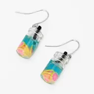 Blue Grapefruit Beverage 1" Drop Earrings für 5€ in Claire's