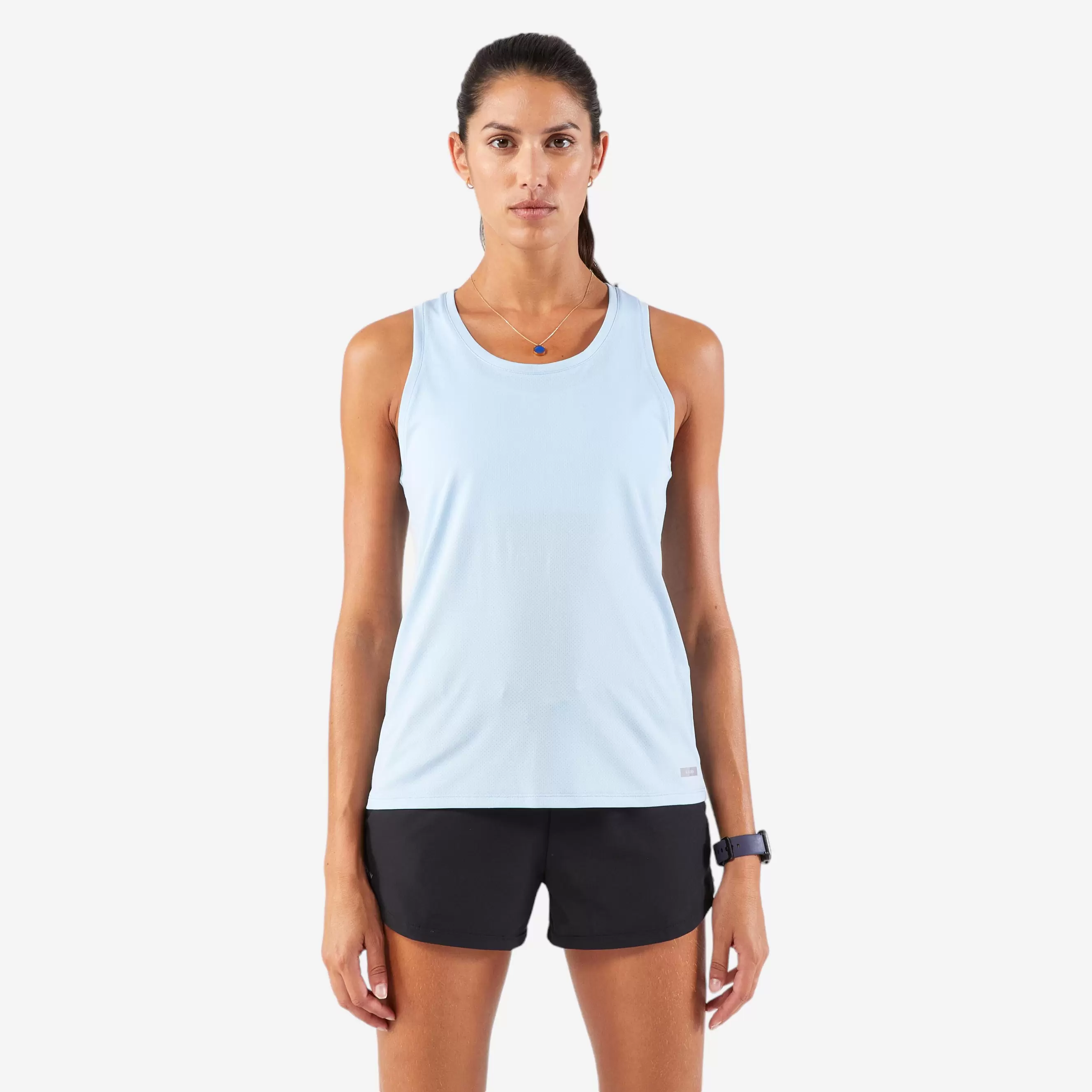 Lauf-Tanktop Damen atmungsaktiv - Run 100 hellblau für 6,99€ in Decathlon