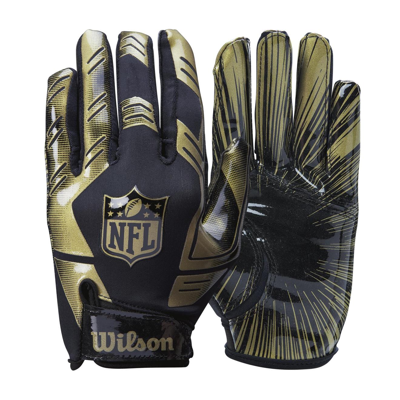 American Football Handschuh NFL - Stretch Fit schwarz/goldfarben für 34,99€ in Decathlon
