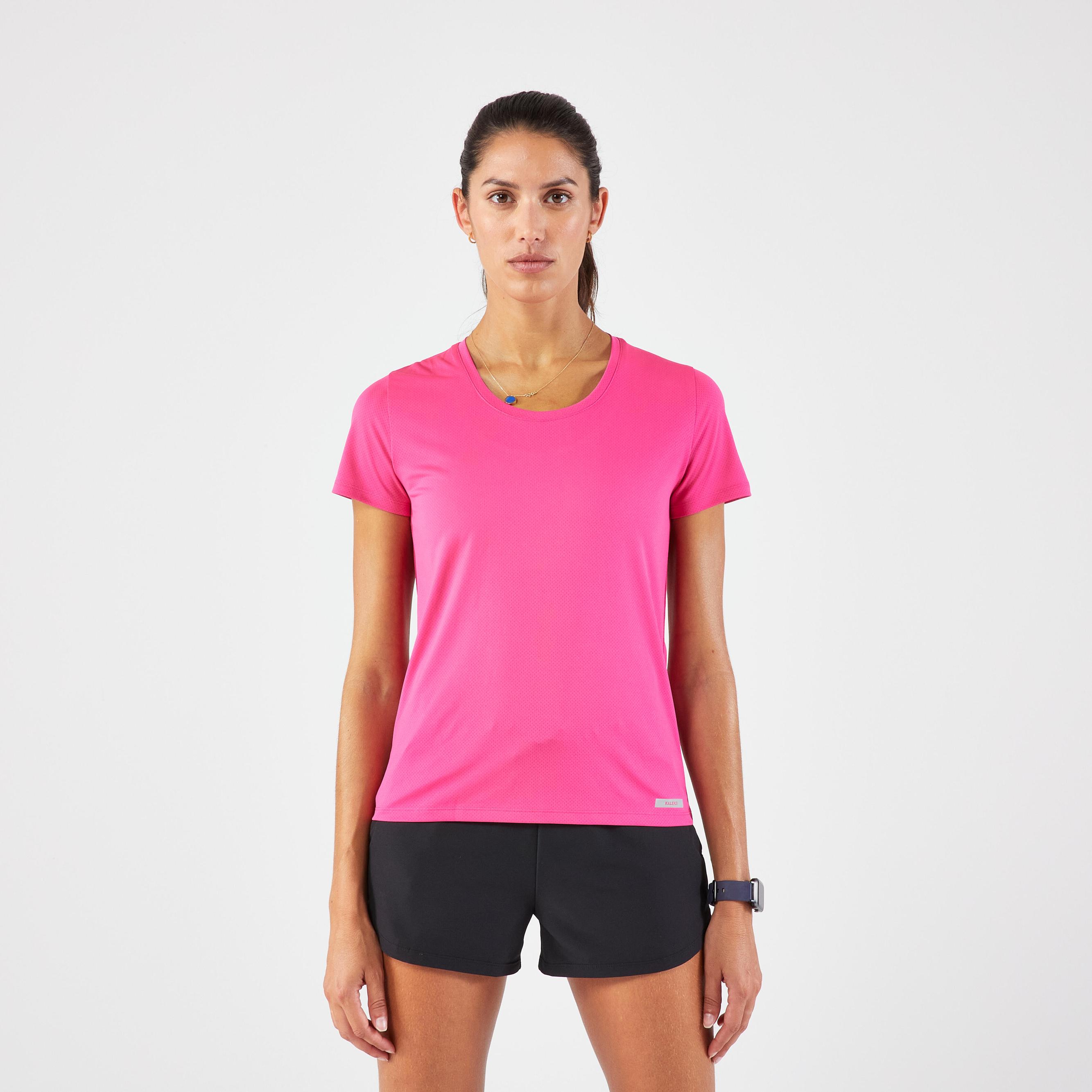 Laufshirt kurzarm Damen atmungsaktiv - Run 100 pink für 6,99€ in Decathlon