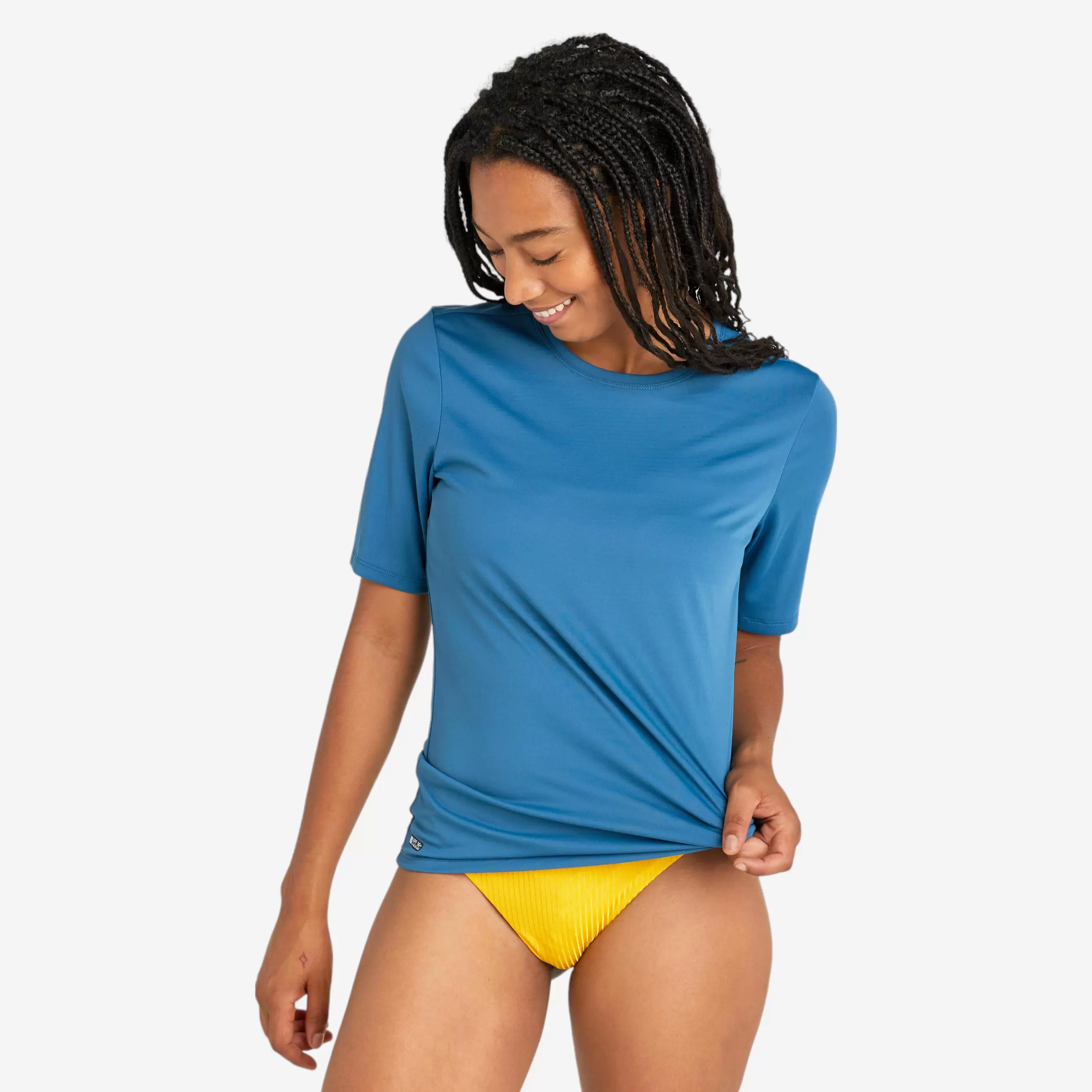 UV-Shirt Surfen Damen kurzarm - Malou blau für 9,99€ in Decathlon