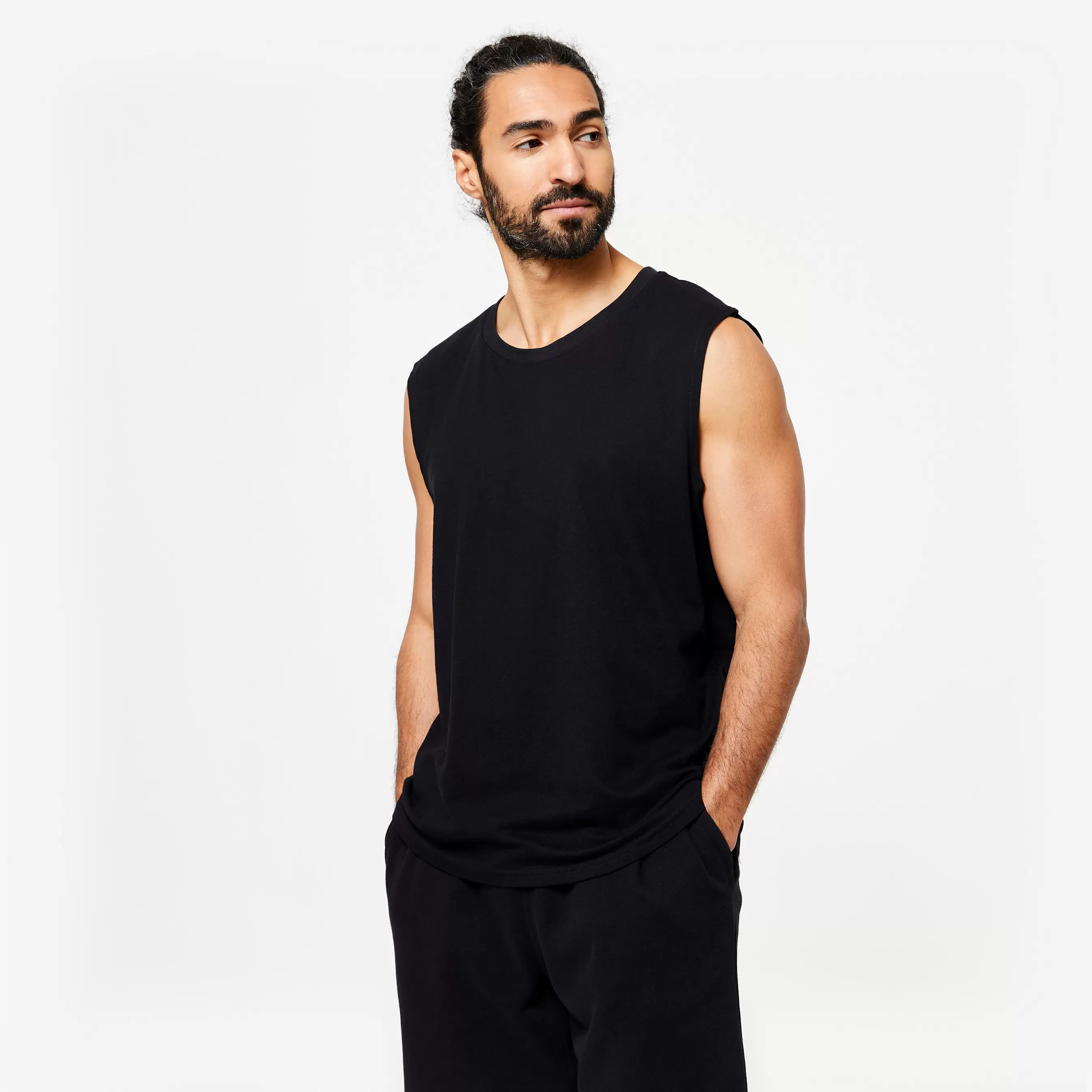 Tank Top Herren dehnbar - 500 schwarz für 8,99€ in Decathlon