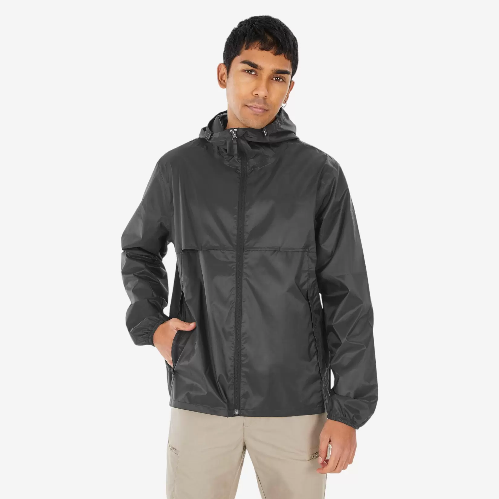 Regenjacke Herren - Raincut Fullzip schwarz für 17,99€ in Decathlon